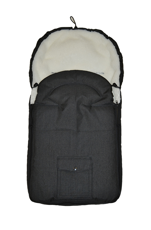 Zimní fusak do kočárku Dětský svět Classic II BERÁNEK černý