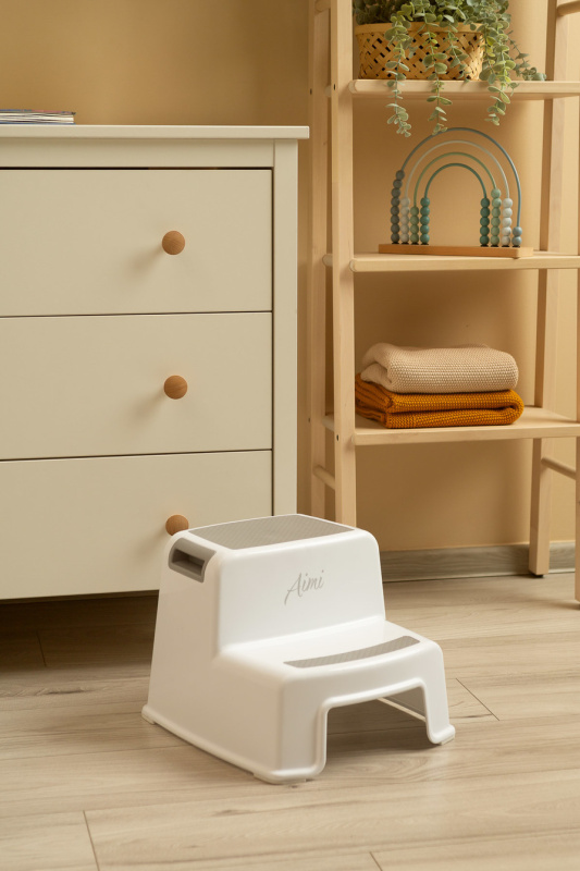 Dětský dvojstupínek k WC/umývadlu Sensillo AIMI šedé