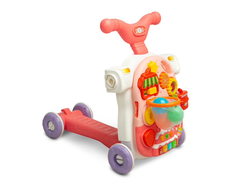 Dětské víceúčelové chodítko 5v1 TOYZ růžové