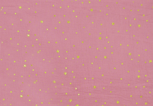 Mušelínový zavinovací šátek po porodu, Dětský svět, starorůžový s hvězdami 5m