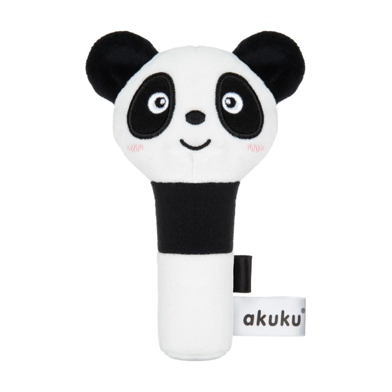 Kojenecká pískací hračka do ruky Akuku panda