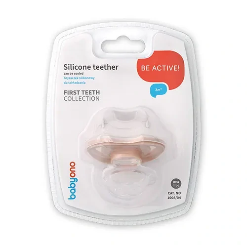 Kojenecké chladící kousátko Baby Ono FIRST TEETH béžové