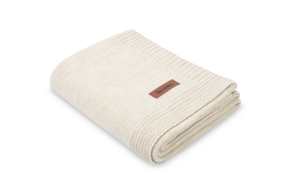 Dětská deka z merino vlny Melange Sensillo 90×75 cm – Light Beige