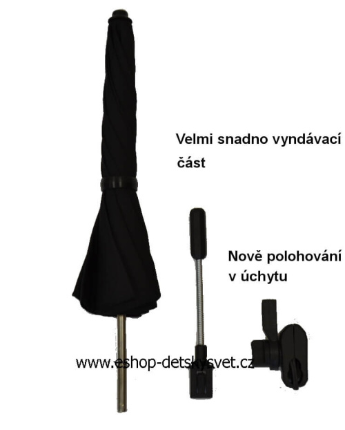 Universální slunečník na kočárek Sensillo hnědý č.38