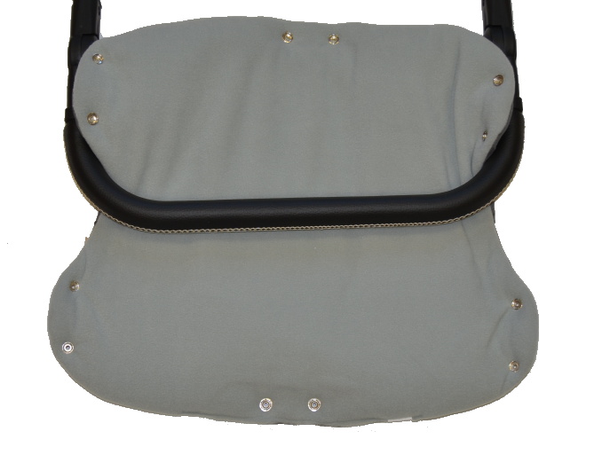 Zimní rukávník na kočárek Dětský svět šedá/sv.šedá LUX