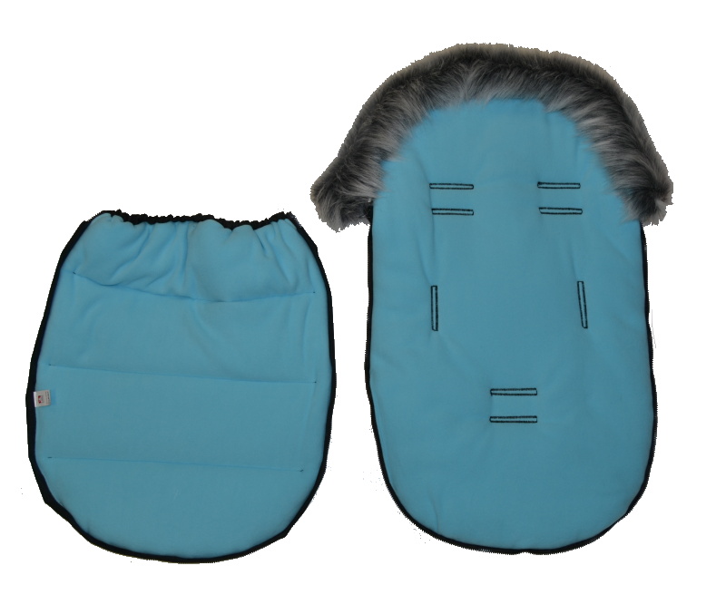 Zimní fusak s kožešinou, Dětský svět, Mini Baby, tyrkysový