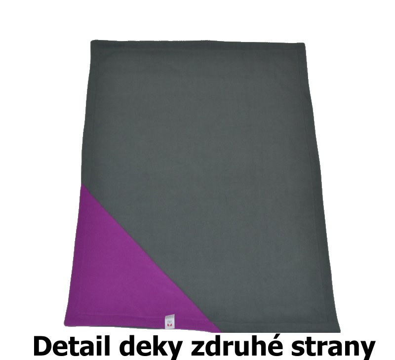 Dětská deka do kočárku Dětský svět BABY STAR fleece kombinovaná fialovošedá 