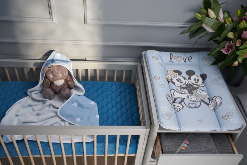 Dětská přebalovací podložka Ceba měkká na komodu 50x70 Disney Minnie & Mickey Blue