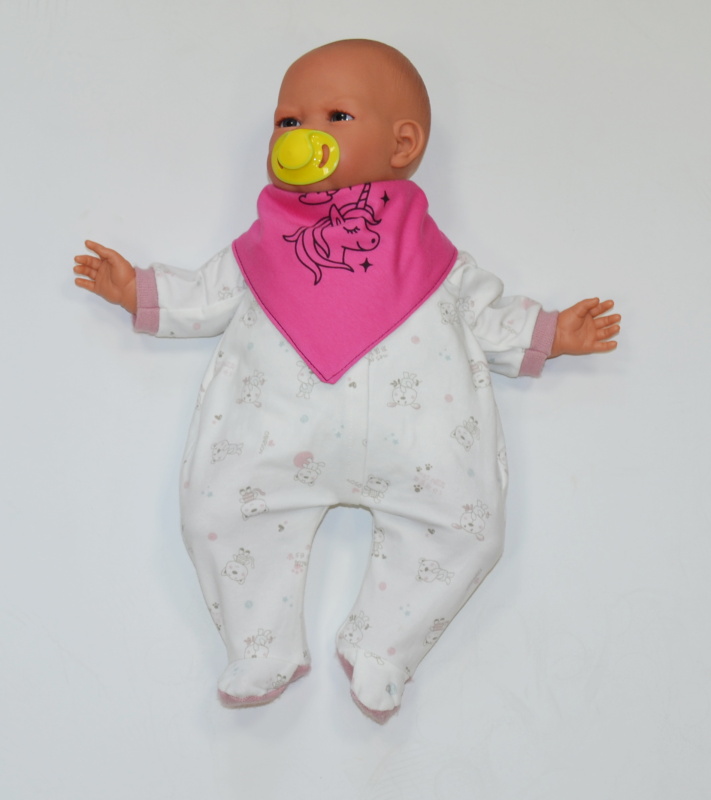 Dětský bryndáček/šátek Dětský svět růžový jednorožec