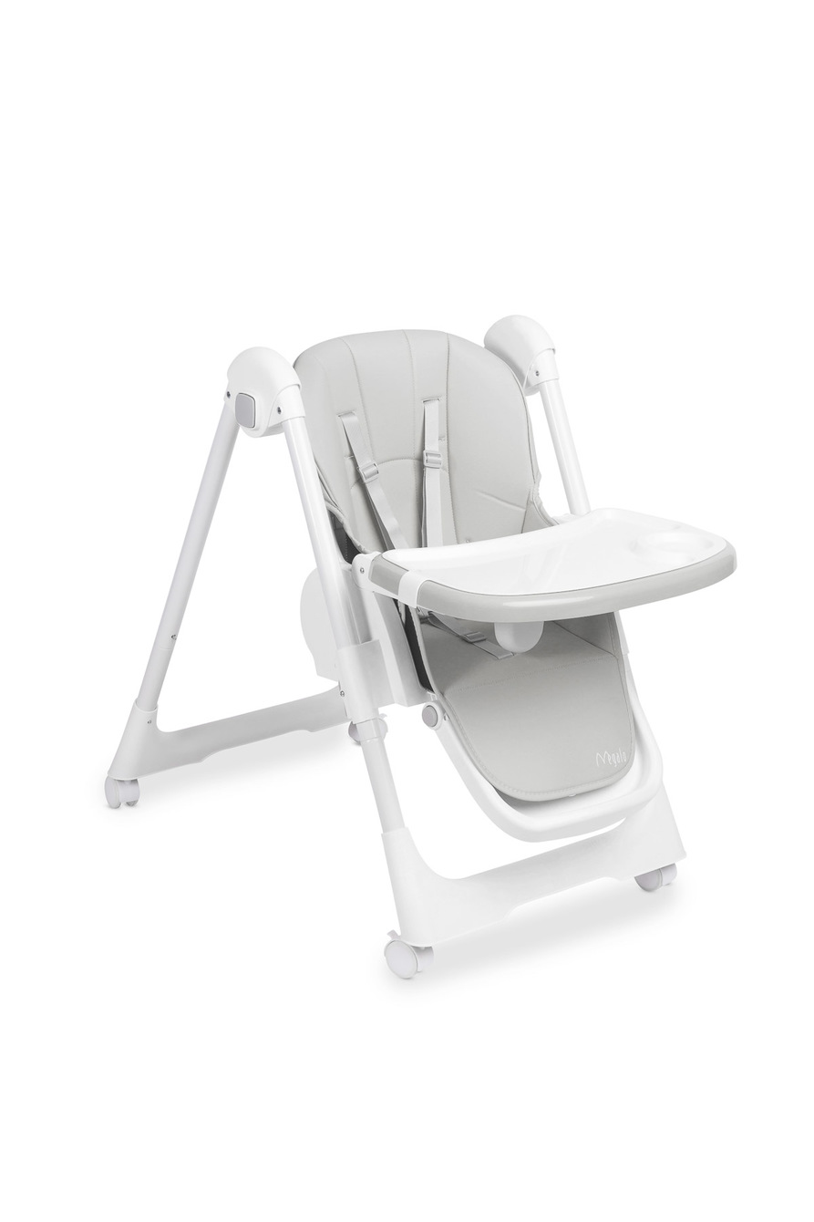 Dětská jídelní skládací židlička CARETERO Megalo light grey