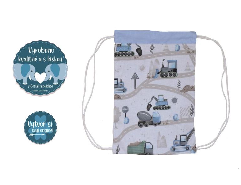 Sada kapsáře na ramínko do školky a pytlíčku na botičky Dětský svět chlapecký s výšivkou jména 