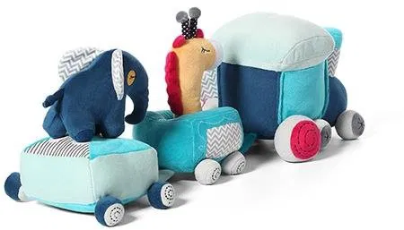 Edukační vzdělávací hračka BabyOno Safari train, modrá