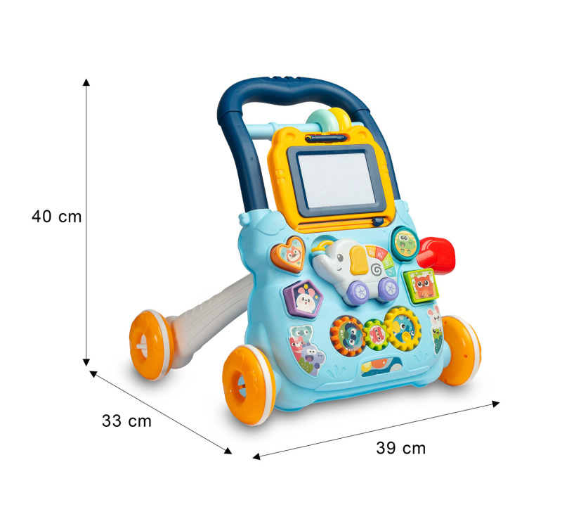 Dětské hrající edukační chodítko TOYZ ZOO růžové