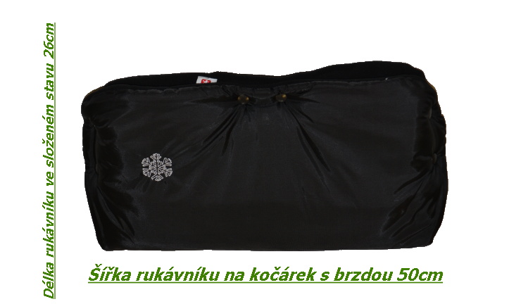 Zimní rukávník na kočárek s brzdou Dětský svět LUX černý