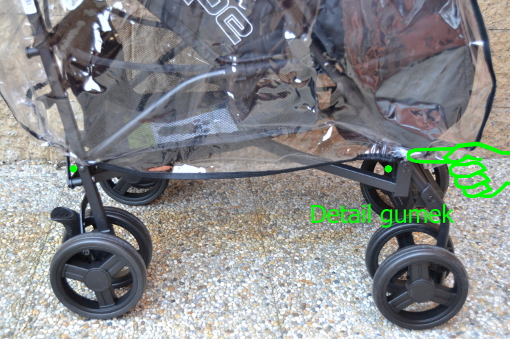 Pláštěnka na sportovní a golfový kočárek Dětský svět LUX s okénkem