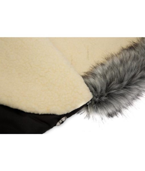 Fusak do kočárku Sensillo ESKIMO Beránek s kožešinou černý