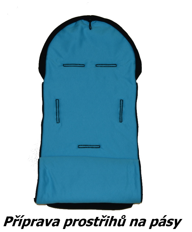 Jarní fusak do kočárku Dětský svět černý/tyrkys