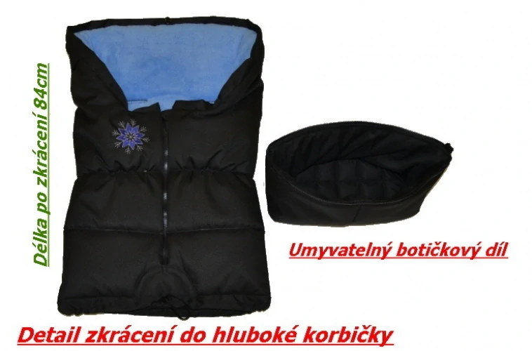 Dětský rostoucí zimní fusak do kočárku Dětský svět combi 3v1 Lama sv.modrý 