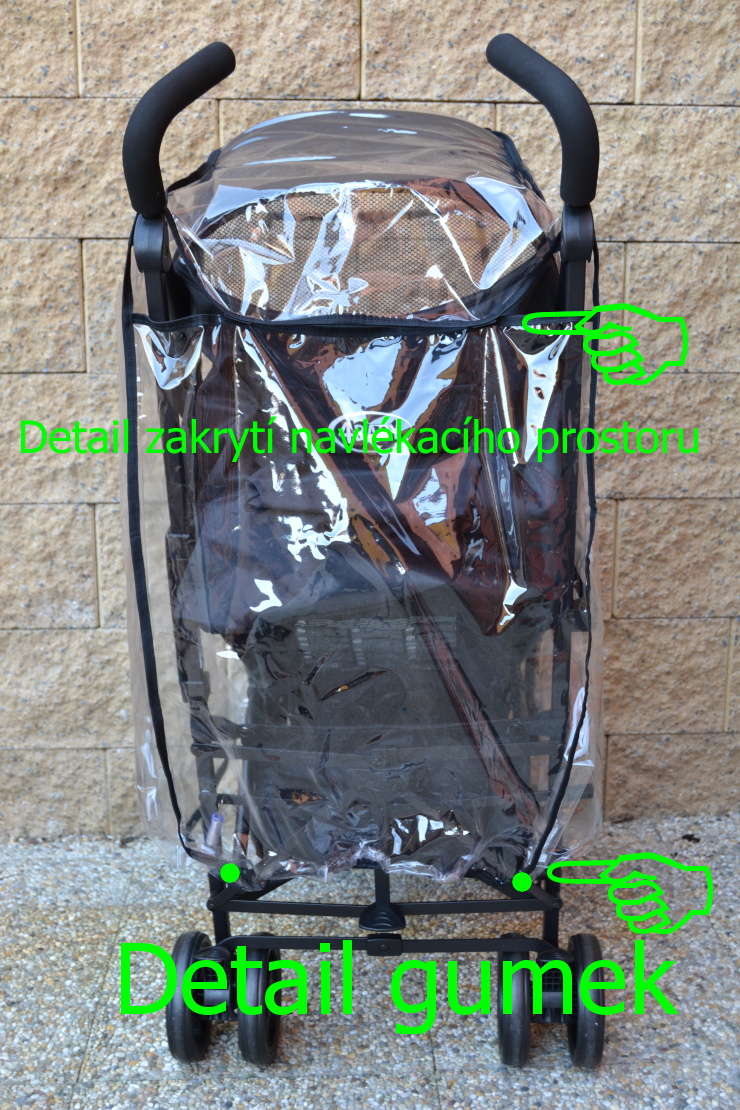 Pláštěnka na sportovní a golfový kočárek Dětský svět LUX s okénkem