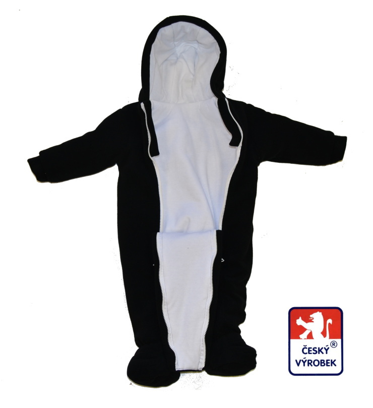 Dětská zimní kombinéza Dětský svět černá s vločkou vel.86