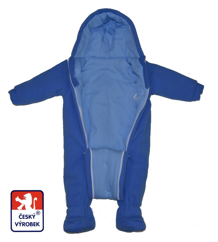 Zimní kojenecká kombinéza Dětský svět fleece modrá velikost 56