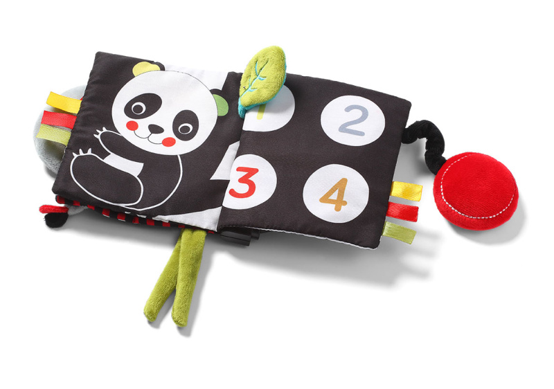 Kojenecká edukativní knížka s pískátkem BabyOno Dream Team Slon