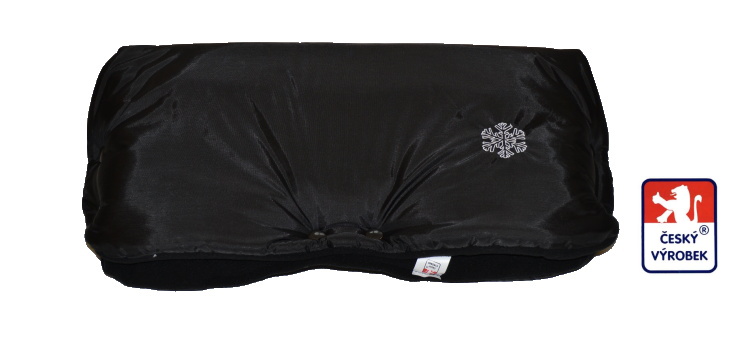 Zimní rukávník na kočárek s brzdou Dětský svět LUX černý