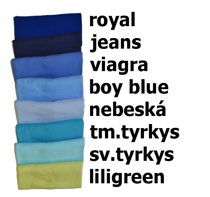 Barevnice fleece - Barevnice umožňuje zvolit barevné provedení našich vlastních výrobků přesně podle vašich představ.