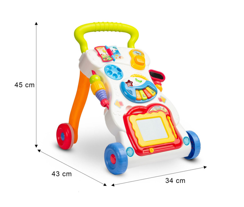 Dětské hrající edukační chodítko TOYZ duhové 