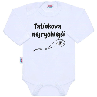 Kojenecké body s potiskem New Baby Tatínkova nejrychlejší velikost 62