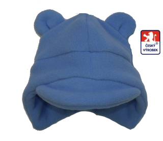 Dětská zimní čepička Dětský svět Baby Fleece s ouškama modrá