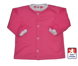 Bavlněná kojenecká košilka/kabátek Dětský svět jahodová