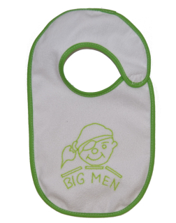 Dětský bryndák Dětský svět nepromokavý bílozelený Big men