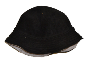 Dětský vytepletý klobouček černo/šedý Výprodej