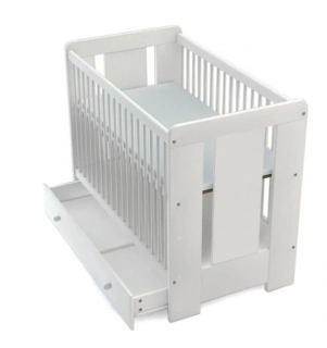 Dětská postýlka Klupś Paula bílá se šuplíkem | pro miminka