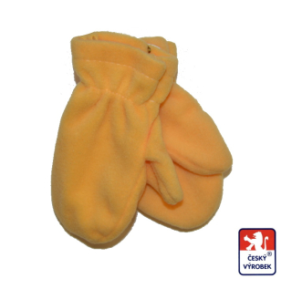 Dětské rukavičky s palečkem, Dětský svět, fleece, žluté