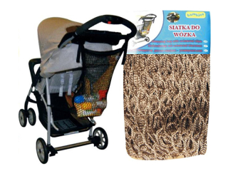 Nákupní síťka na kočárek Bambino hnědá