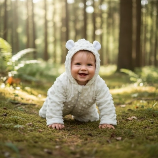 Jarní kojenecký overal Dětský svět, smetanová Minky