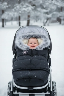 Zimní fusak do kočárku s kožešinou Dětský svět Eskymo smetanový