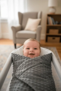 Dětská rychlozavinovačka Dětský svět Minky šedá