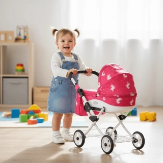 Panenkový kočárek Adbor Lily LC23 jednorožec