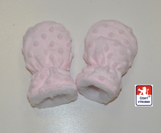 Dětské zimní rukavice Dětský svět minky s kožíškem růžové