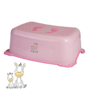 Dětský stupínek Maltex Baby zebra růžový