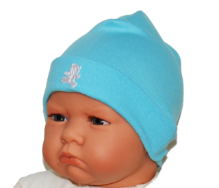 Kojenecká čepička Dětský svět Šmoula světlý tyrkys