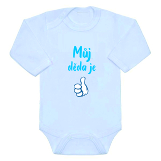 Dětské body s nápisem New Baby Můj děda je jednička velikost 56