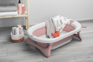 Kojenecká skládací vanička pro miminko Sensillo Powder Pink