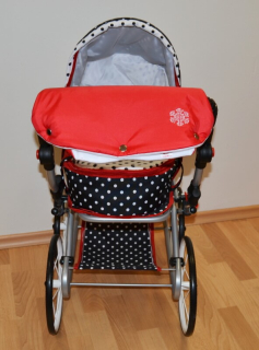 Rukávník na kočárky pro panenky Dětský svět červený