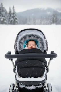 Zimní fusak s kožešinou, Dětský svět, Mini Baby, tyrkysový