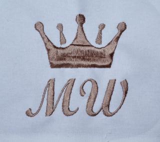 Výšivka č.85 Korunka s monogramem