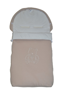 Jarní fusak do kočárku Dětský svět béžový medvídek